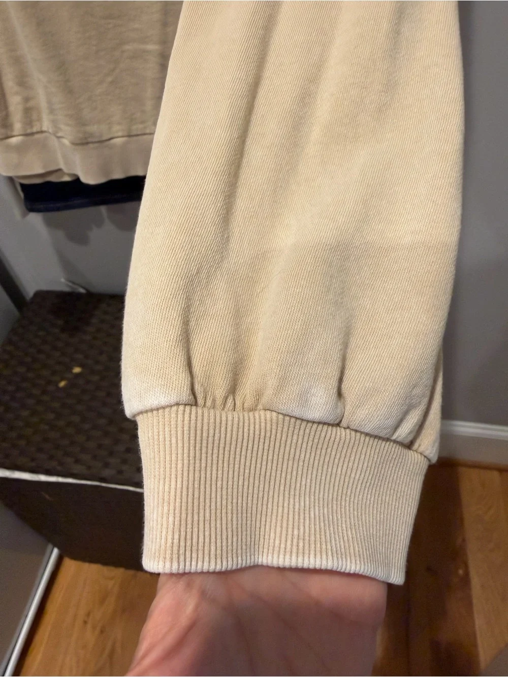 easel Cream Ribbed Neck Pullover - Picture 4 of 6